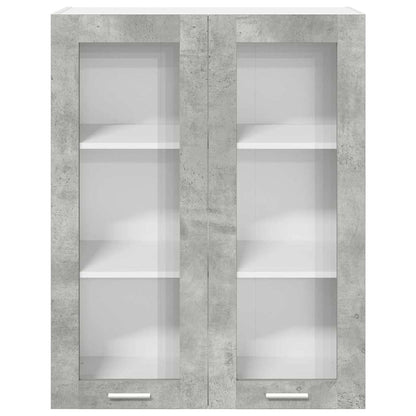 vidaXL Hängeschrank mit Tür Beton Grau 80 x 31 x 100 cm Holzwerkstoff