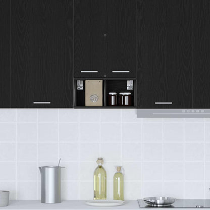 vidaXL Hängeschrank Schwarz Eichen-Optik 20 x 29,5 x 40 cm