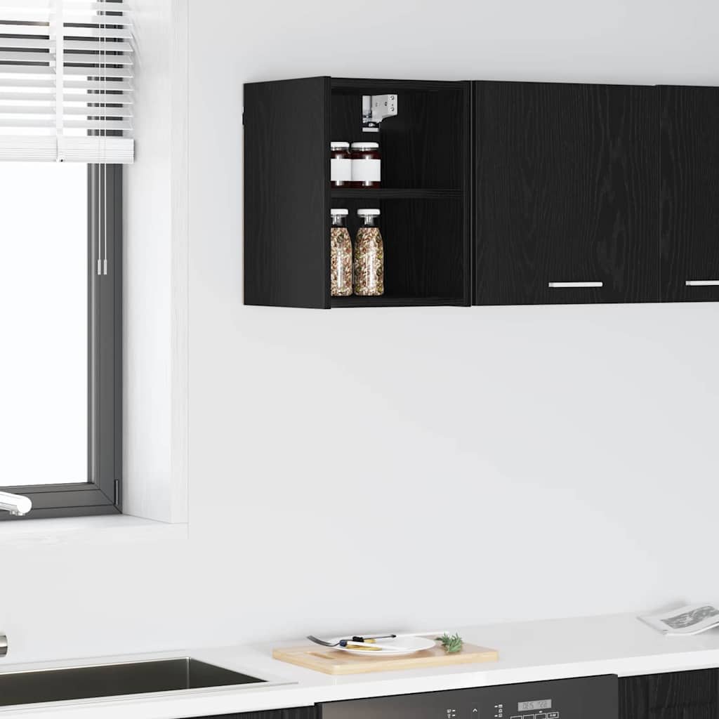 vidaXL Hängeschrank Schwarz Eichen-Optik 30 x 29,5 x 40 cm