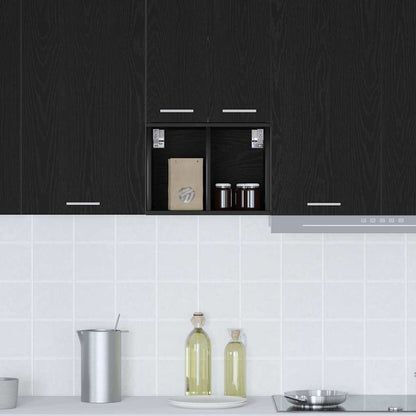 vidaXL Hängeschrank Schwarz Eichen-Optik 30 x 29,5 x 40 cm