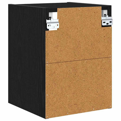 vidaXL Hängeschrank Schwarz Eichen-Optik 30 x 29,5 x 40 cm