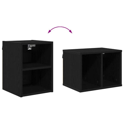 vidaXL Hängeschrank Schwarz Eichen-Optik 30 x 29,5 x 40 cm