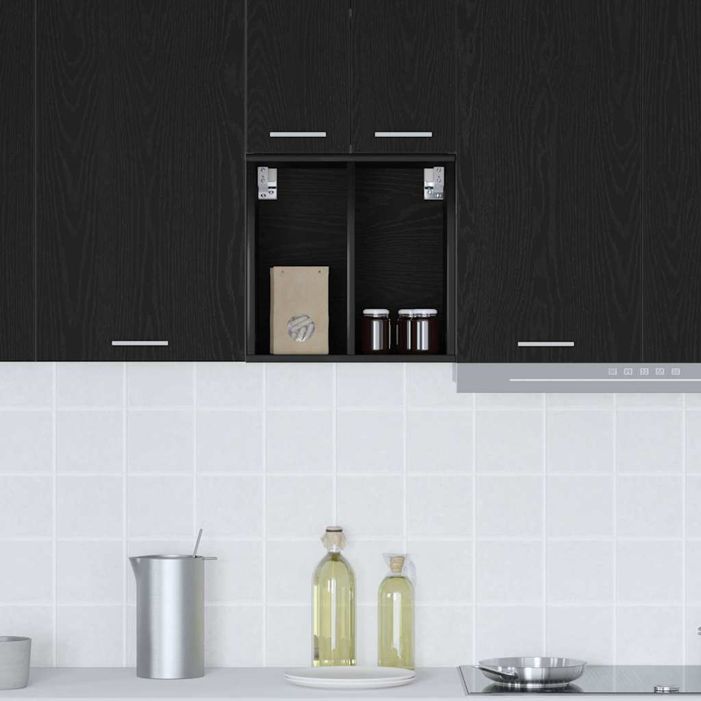 vidaXL Hängeschrank Schwarz Eichen-Optik 40 x 29,5 x 40 cm