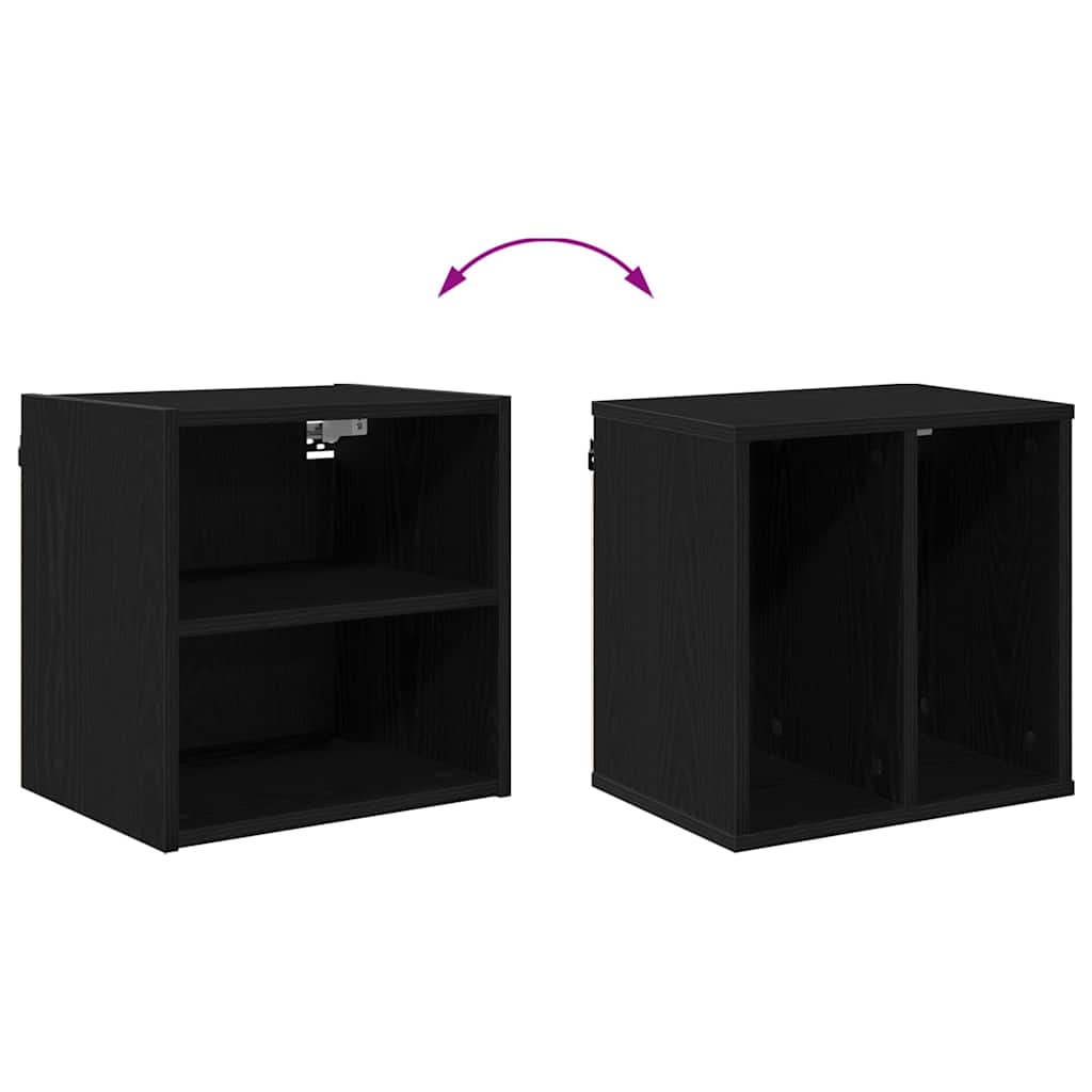 vidaXL Hängeschrank Schwarz Eichen-Optik 40 x 29,5 x 40 cm