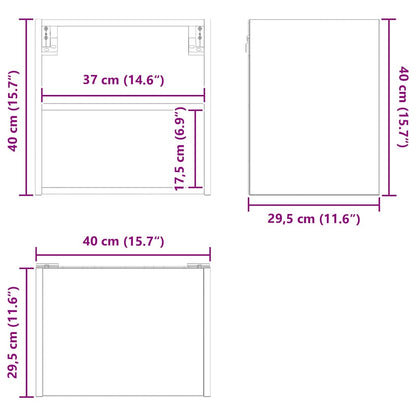 vidaXL Hängeschrank Geräucherte Eiche 40 x 29,5 x 40 cm Holzwerkstoff