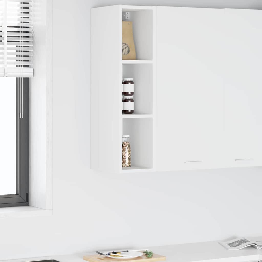 vidaXL Hängeschrank mit Speicher Weiß 20 x 29,5 x 80 cm Holzwerkstoff