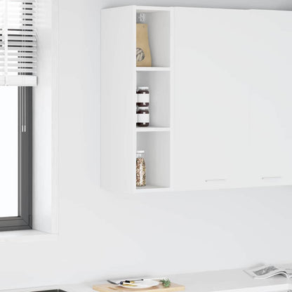vidaXL Hängeschrank mit Speicher Weiß 20 x 29,5 x 80 cm Holzwerkstoff