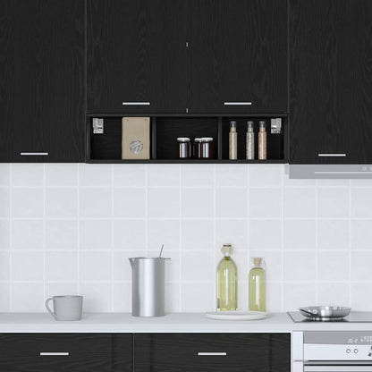vidaXL Hängeschrank Schwarz Eichen-Optik 20 x 29,5 x 80 cm