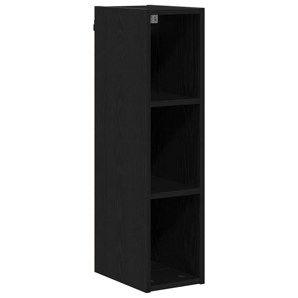 vidaXL Hängeschrank Schwarz Eichen-Optik 20 x 29,5 x 80 cm