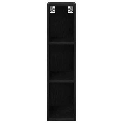 vidaXL Hängeschrank Schwarz Eichen-Optik 20 x 29,5 x 80 cm