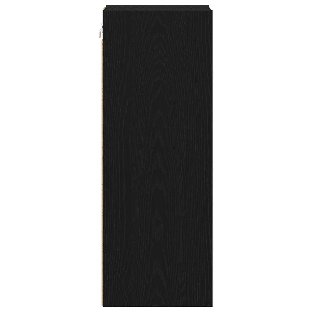 vidaXL Hängeschrank Schwarz Eichen-Optik 20 x 29,5 x 80 cm