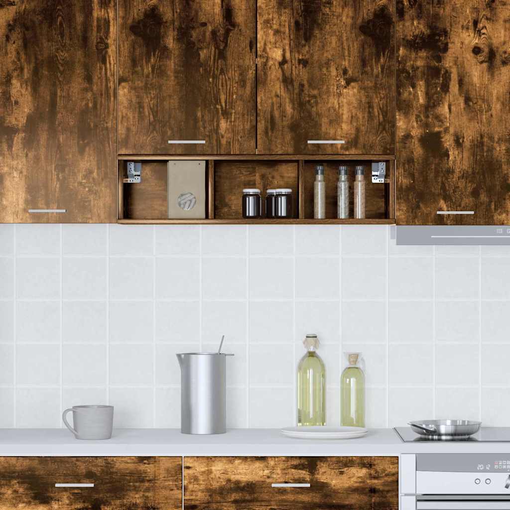 vidaXL Hängeschrank Geräucherte Eiche 20 x 29,5 x 80 cm Holzwerkstoff