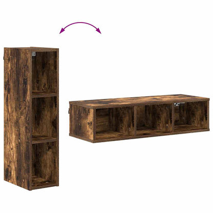 vidaXL Hängeschrank Geräucherte Eiche 20 x 29,5 x 80 cm Holzwerkstoff