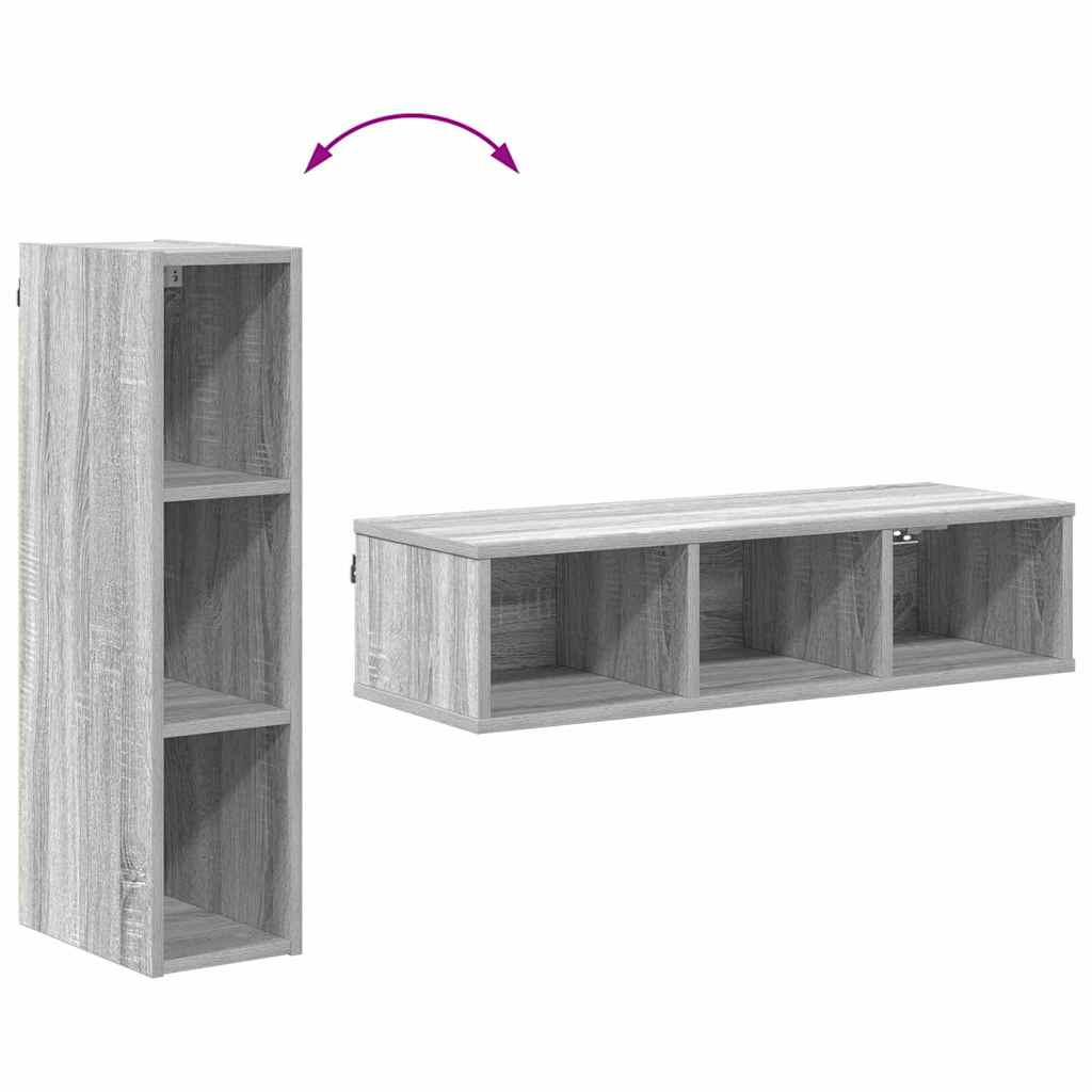 vidaXL Hängeschrank Graues Sonoma 20 x 29,5 x 80 cm Holzwerkstoff
