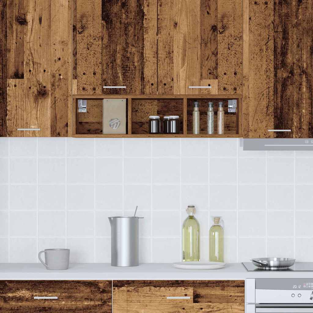 vidaXL Hängeschrank Altholz 20 x 29,5 x 80 cm Holzwerkstoff