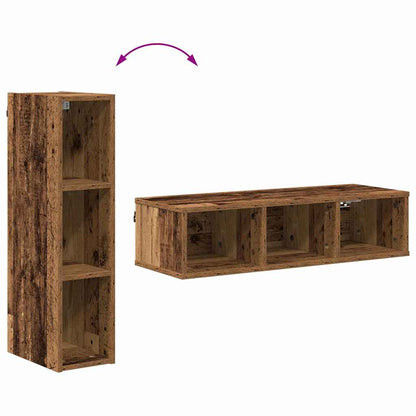 vidaXL Hängeschrank Altholz 20 x 29,5 x 80 cm Holzwerkstoff