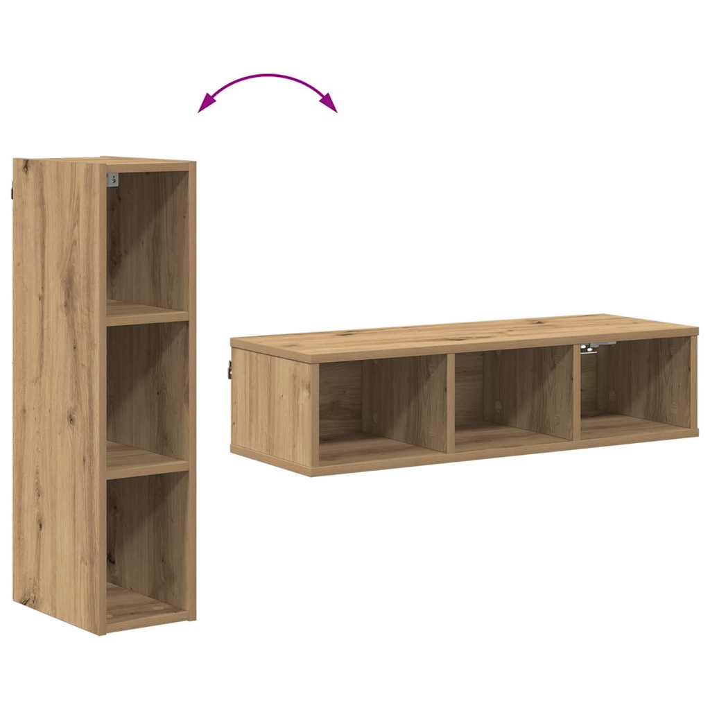 vidaXL Hängeschrank Artisan-Eiche 20 x 29,5 x 80 cm Holzwerkstoff