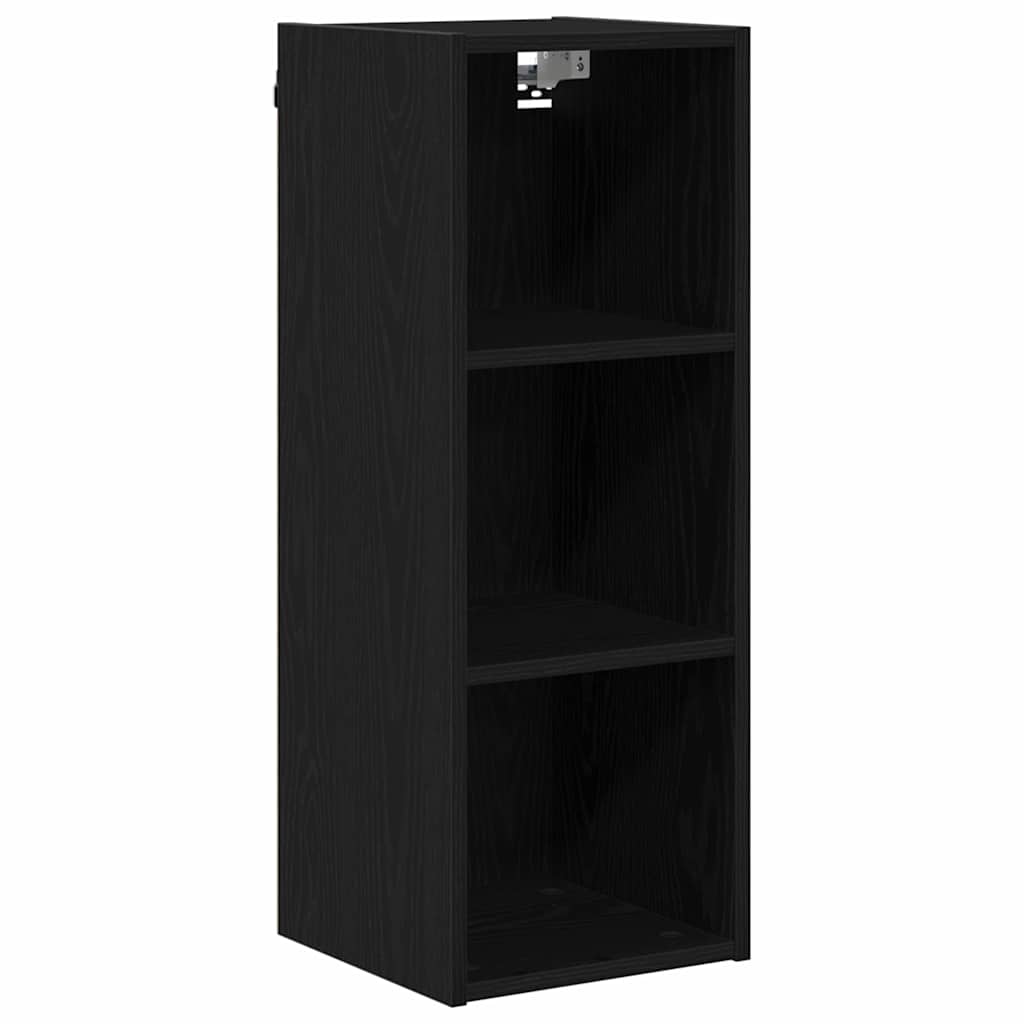 vidaXL Hängeschrank Schwarz Eichen-Optik 30 x 29,5 x 80 cm
