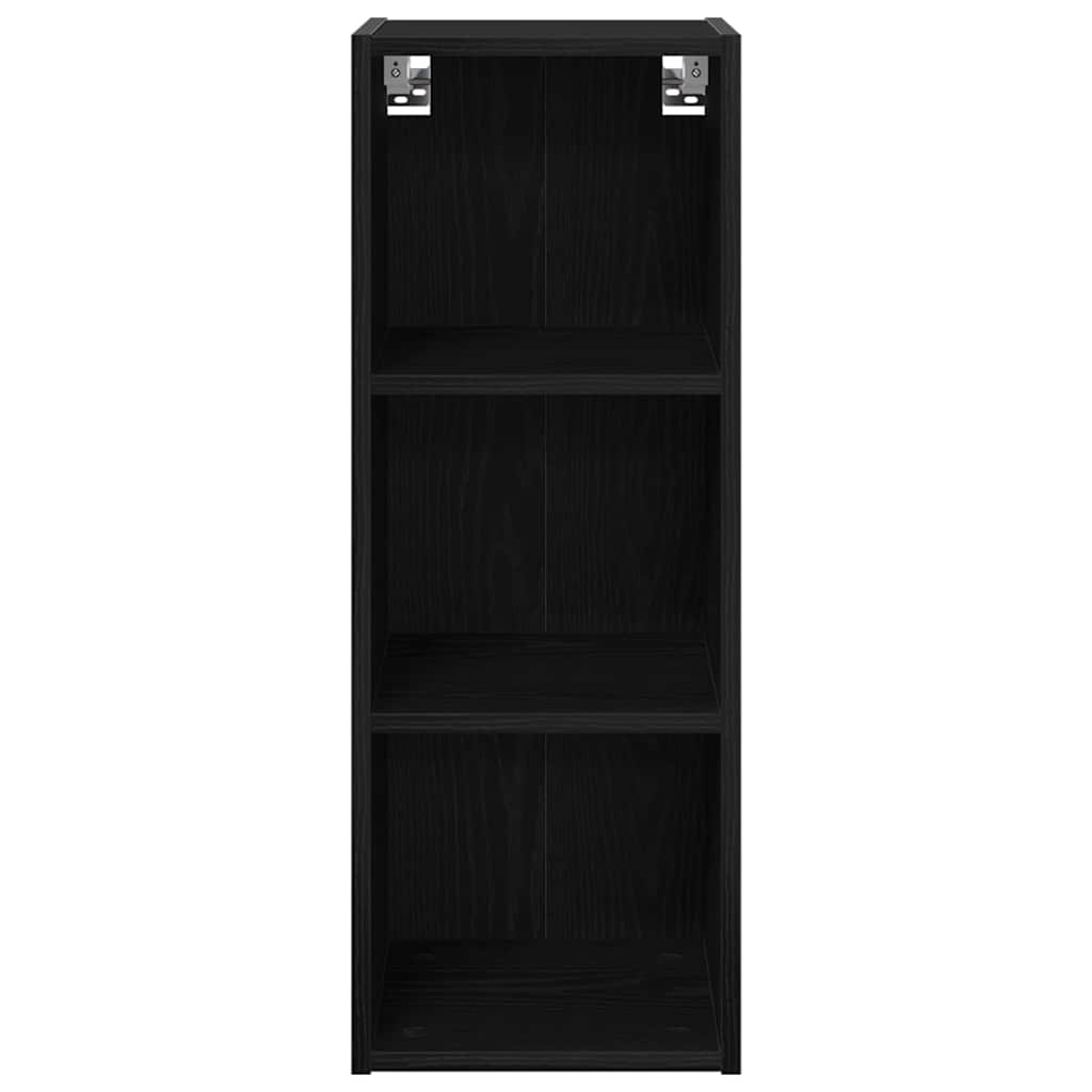 vidaXL Hängeschrank Schwarz Eichen-Optik 30 x 29,5 x 80 cm