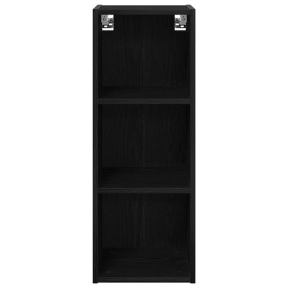 vidaXL Hängeschrank Schwarz Eichen-Optik 30 x 29,5 x 80 cm
