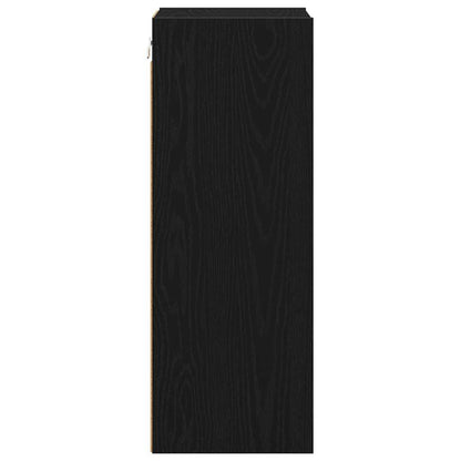 vidaXL Hängeschrank Schwarz Eichen-Optik 30 x 29,5 x 80 cm
