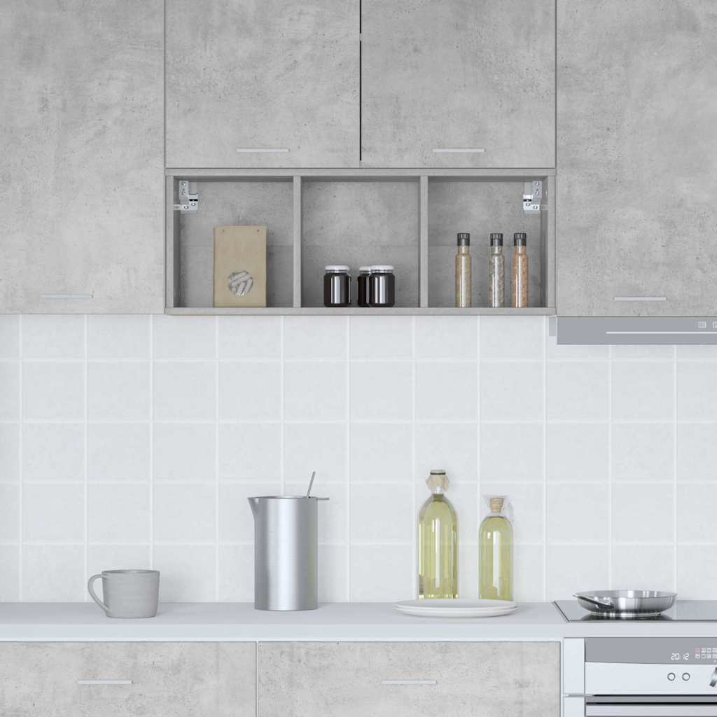 vidaXL Hängeschrank Beton Grau 30 x 29,5 x 80 cm Holzwerkstoff