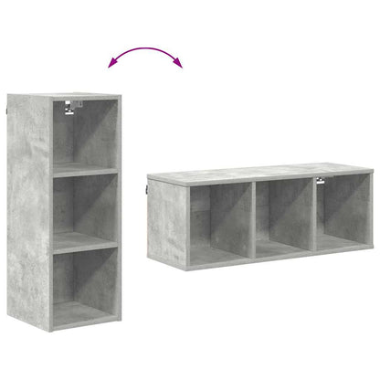 vidaXL Hängeschrank Beton Grau 30 x 29,5 x 80 cm Holzwerkstoff
