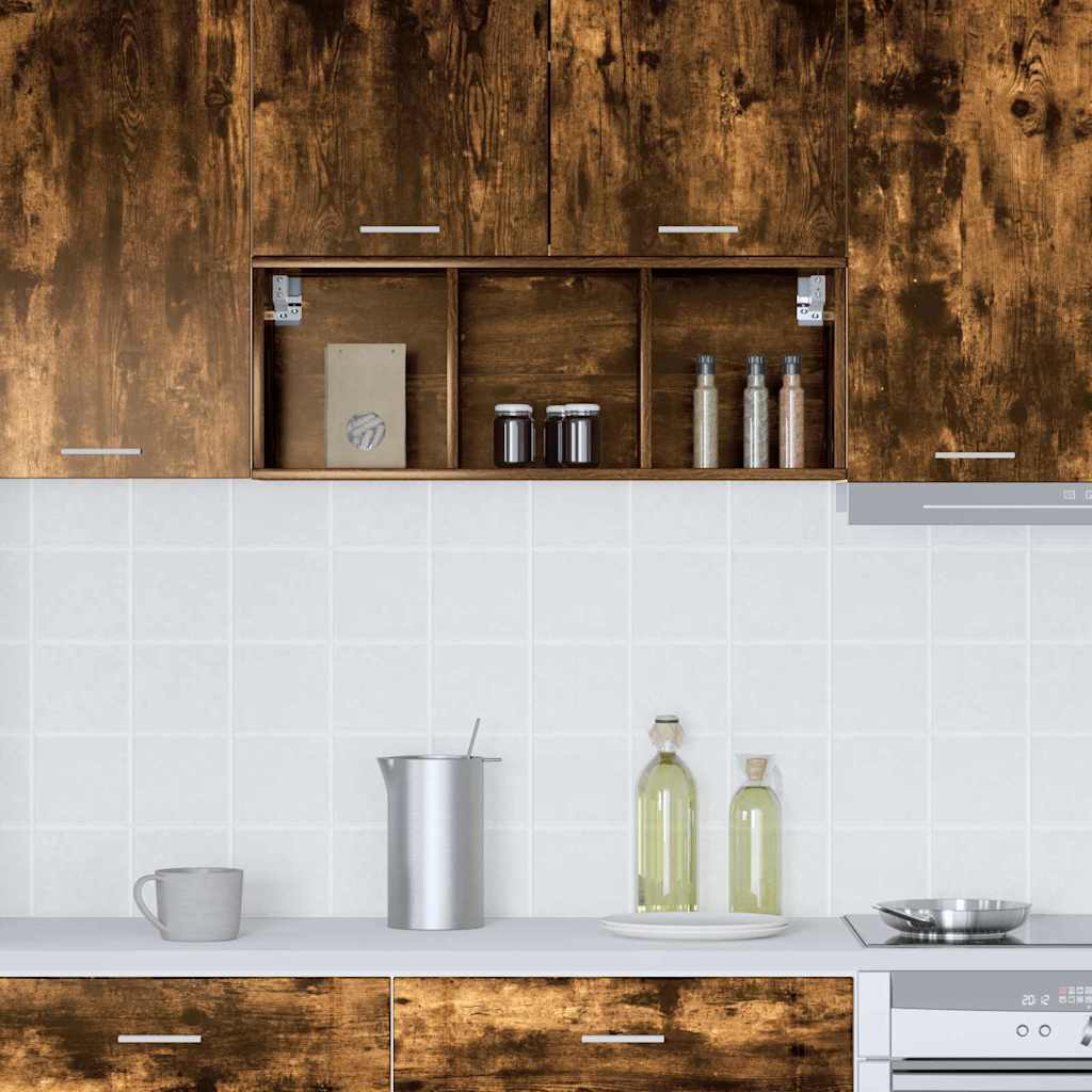 vidaXL Hängeschrank Geräucherte Eiche 30 x 29,5 x 80 cm Holzwerkstoff