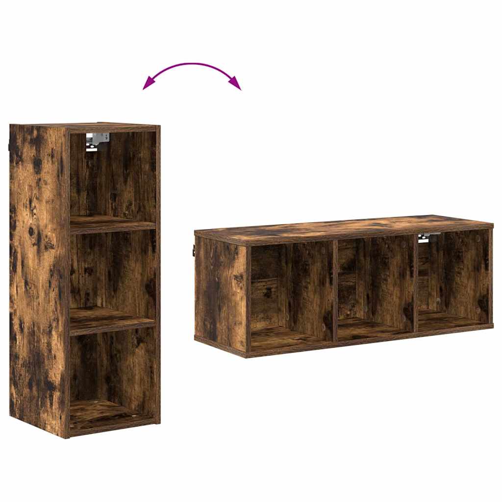 vidaXL Hängeschrank Geräucherte Eiche 30 x 29,5 x 80 cm Holzwerkstoff