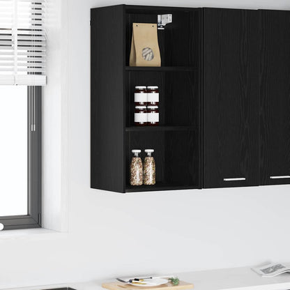 vidaXL Hängeschrank Schwarz Eichen-Optik 40 x 29,5 x 80 cm