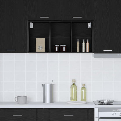 vidaXL Hängeschrank Schwarz Eichen-Optik 40 x 29,5 x 80 cm