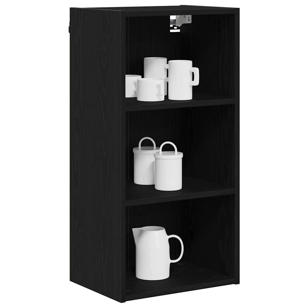 vidaXL Hängeschrank Schwarz Eichen-Optik 40 x 29,5 x 80 cm