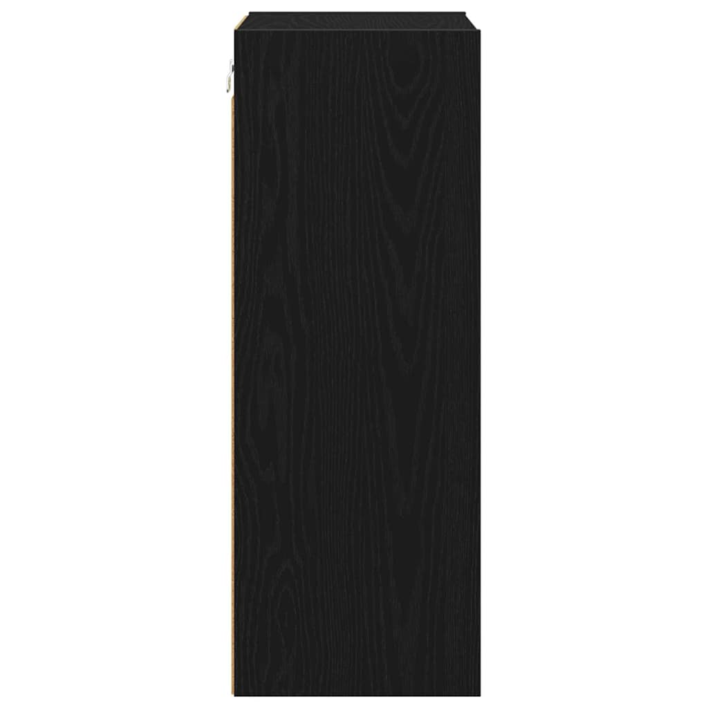 vidaXL Hängeschrank Schwarz Eichen-Optik 40 x 29,5 x 80 cm