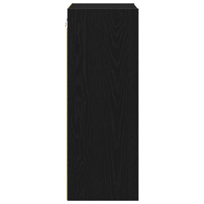 vidaXL Hängeschrank Schwarz Eichen-Optik 40 x 29,5 x 80 cm