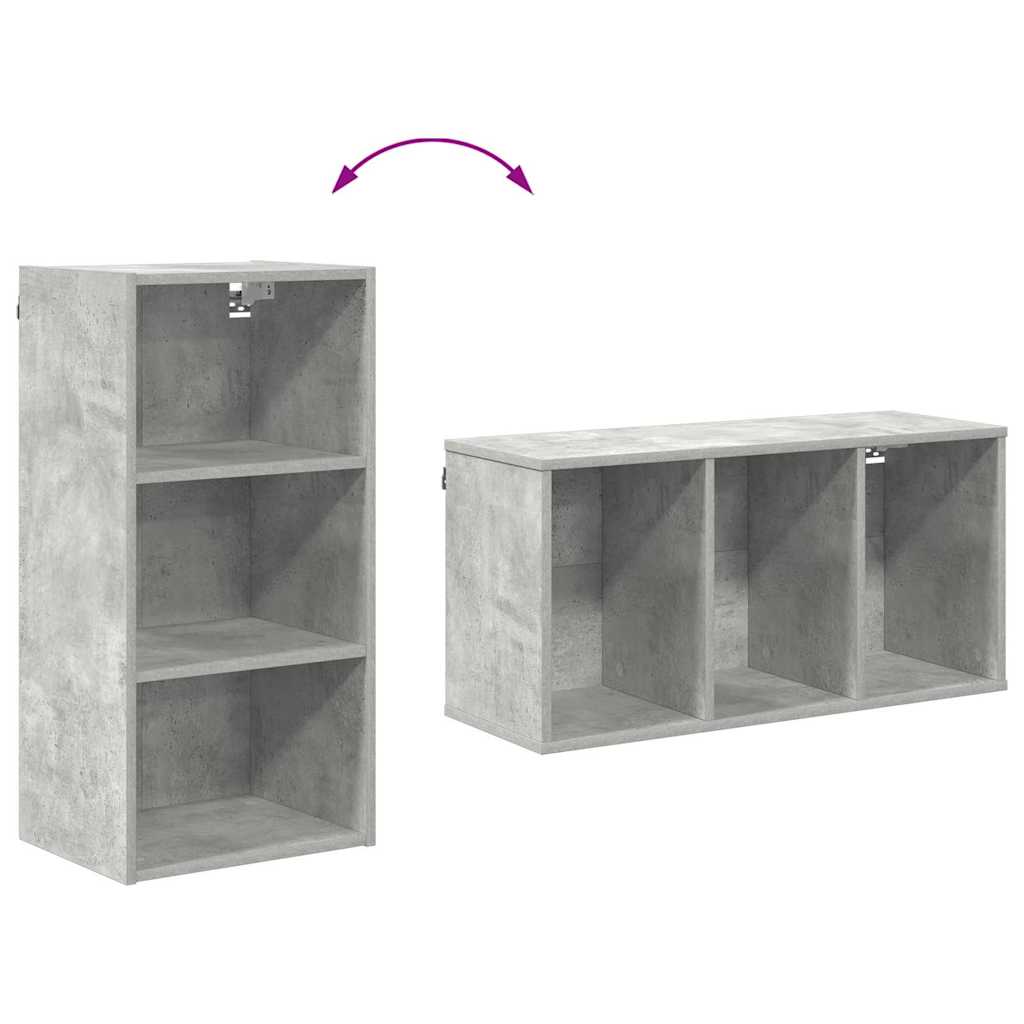 vidaXL Hängeschrank Beton Grau 40 x 29,5 x 80 cm Holzwerkstoff