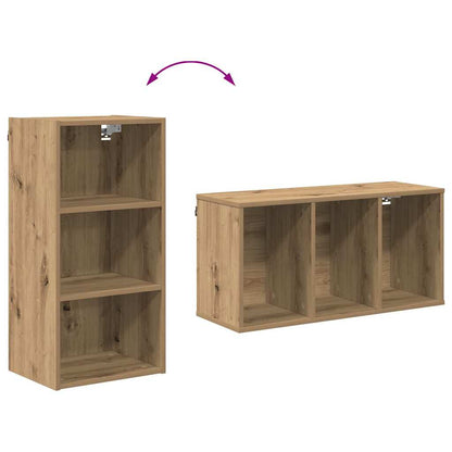 vidaXL Hängeschrank Artisan-Eiche 40 x 29,5 x 80 cm Holzwerkstoff