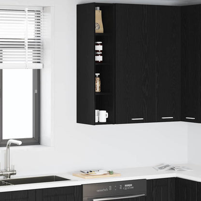 vidaXL Hängeschrank Schwarz Eichen-Optik 20 x 29,5 x 100 cm