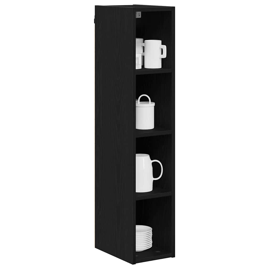 vidaXL Hängeschrank Schwarz Eichen-Optik 20 x 29,5 x 100 cm