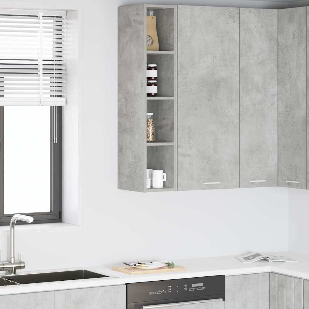vidaXL Hängeschrank Beton Grau 20 x 29,5 x 100 cm Holzwerkstoff