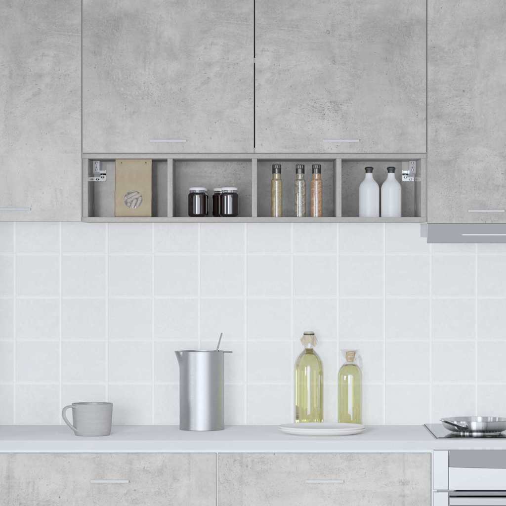 vidaXL Hängeschrank Beton Grau 20 x 29,5 x 100 cm Holzwerkstoff
