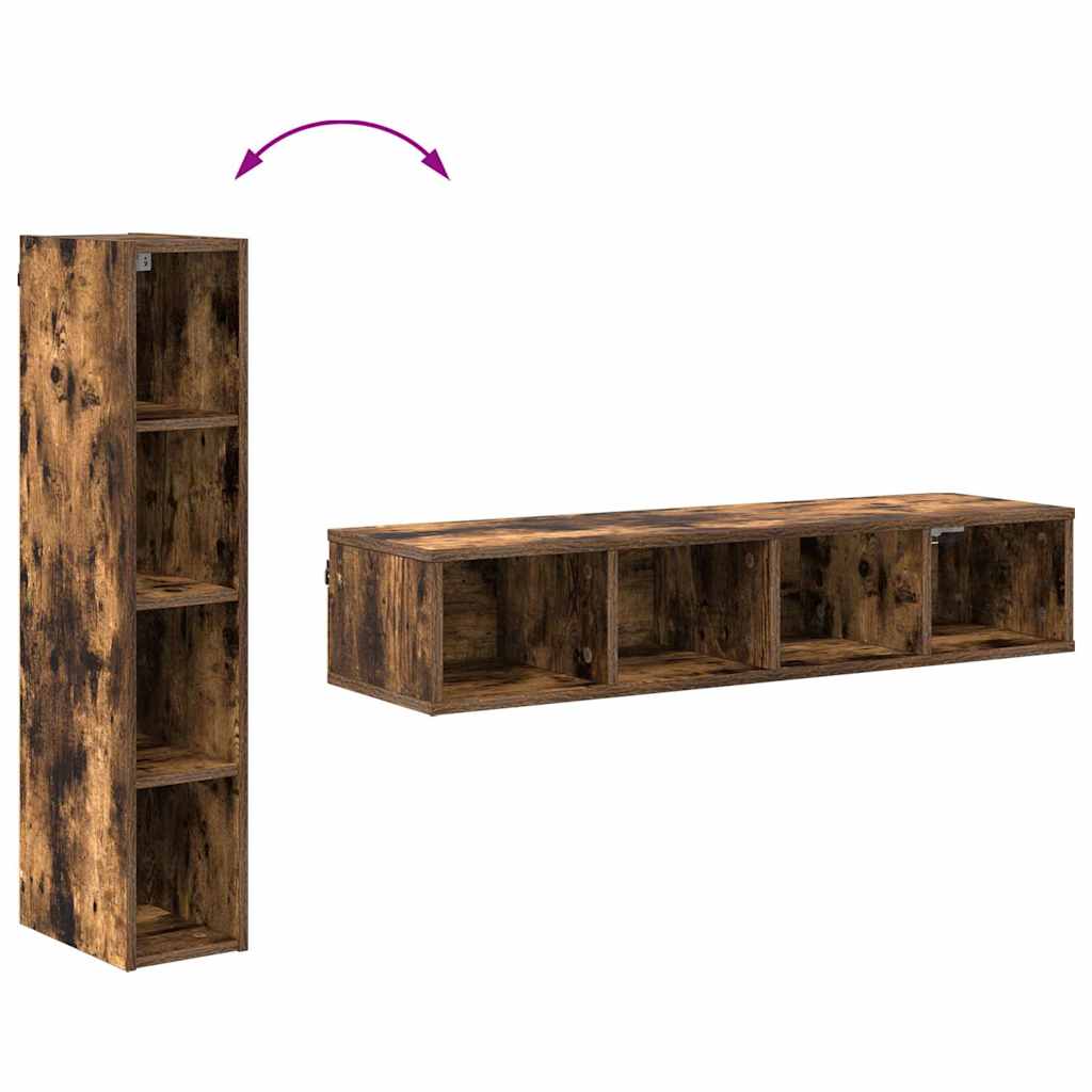 vidaXL Hängeschrank Geräucherte Eiche 20 x 29,5 x 100 cm Holzwerkstoff