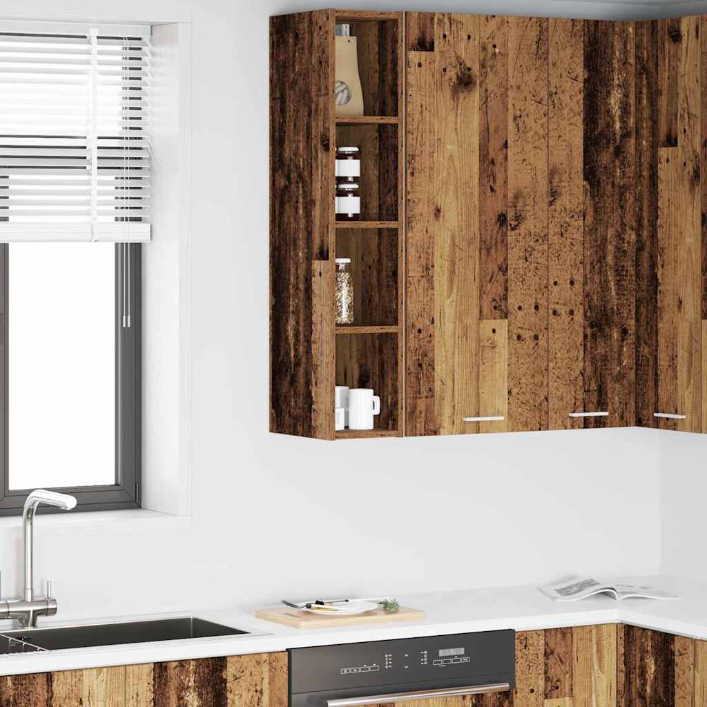 vidaXL Hängeschrank Altholz 20 x 29,5 x 100 cm Holzwerkstoff
