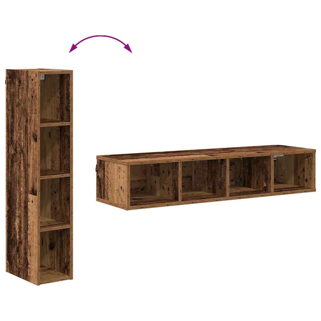 vidaXL Hängeschrank Altholz 20 x 29,5 x 100 cm Holzwerkstoff