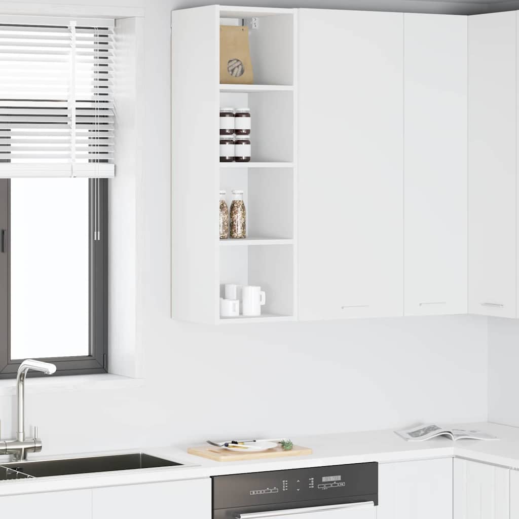 vidaXL Hängeschrank mit Speicher Weiß 30 x 29,5 x 100 cm Holzwerkstoff