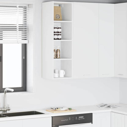 vidaXL Hängeschrank mit Speicher Weiß 30 x 29,5 x 100 cm Holzwerkstoff