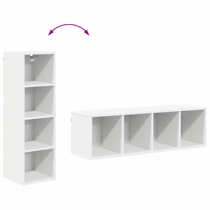 vidaXL Hängeschrank mit Speicher Weiß 30 x 29,5 x 100 cm Holzwerkstoff