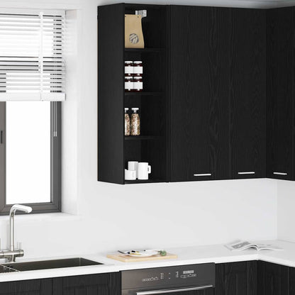 vidaXL Hängeschrank Schwarz Eichen-Optik 30 x 29,5 x 100 cm