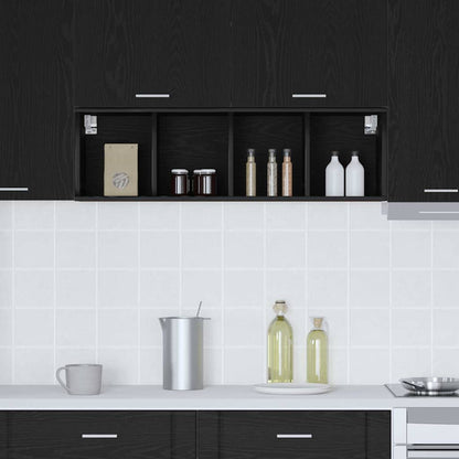vidaXL Hängeschrank Schwarz Eichen-Optik 30 x 29,5 x 100 cm