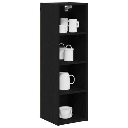 vidaXL Hängeschrank Schwarz Eichen-Optik 30 x 29,5 x 100 cm