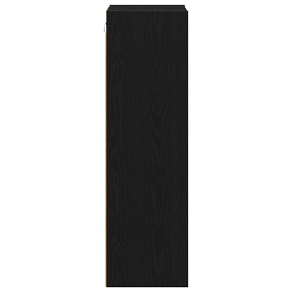 vidaXL Hängeschrank Schwarz Eichen-Optik 30 x 29,5 x 100 cm